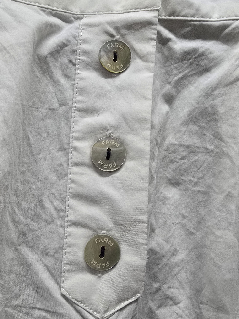 Romper Farm Rio White with Blue Floral Embroidery Xs - Picture 8 of 8